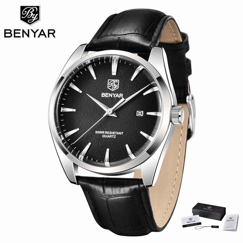 Luxury Watch Mockup - Benyar 5163 Top Brand Luxury Military