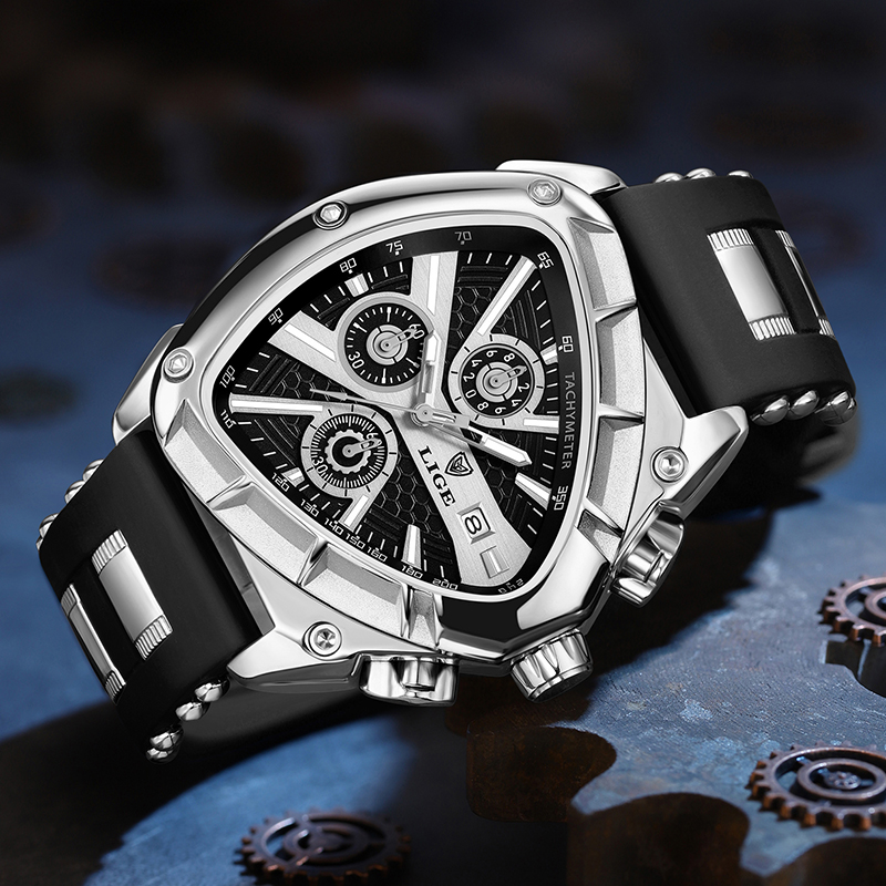 Watch Triangle Luxury - LIGE Fashion Men's Watch Luxury Triangle