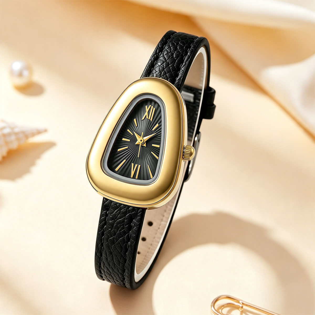 Irregular Oval Quartz Watches  - Watch Triangle Luxury 评论和价格