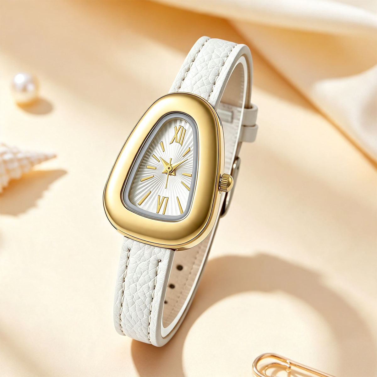 Irregular Oval Quartz Watches  - Watch Triangle Luxury 评论和价格