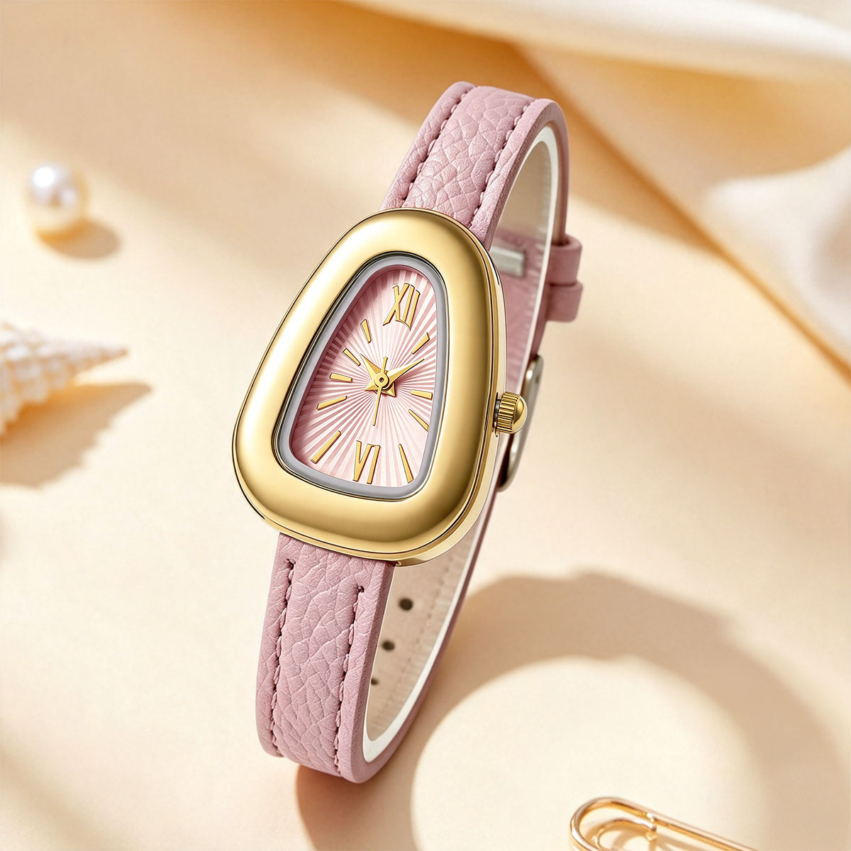 Irregular Oval Quartz Watches  - Watch Triangle Luxury 评论和价格