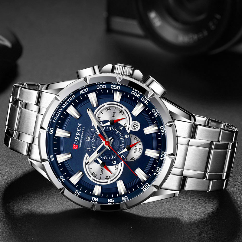 CURREN Wrist Watch Men Waterpr - Luxury Watch Mockup 评论和价格