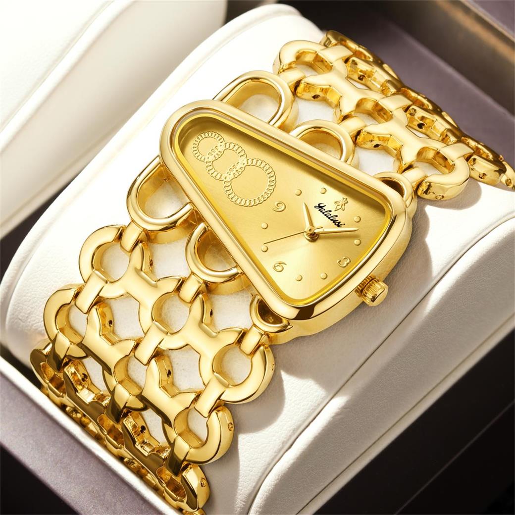 YaLaLuSi Women Triangle Gold W - Watch Triangle Luxury 评论和价格