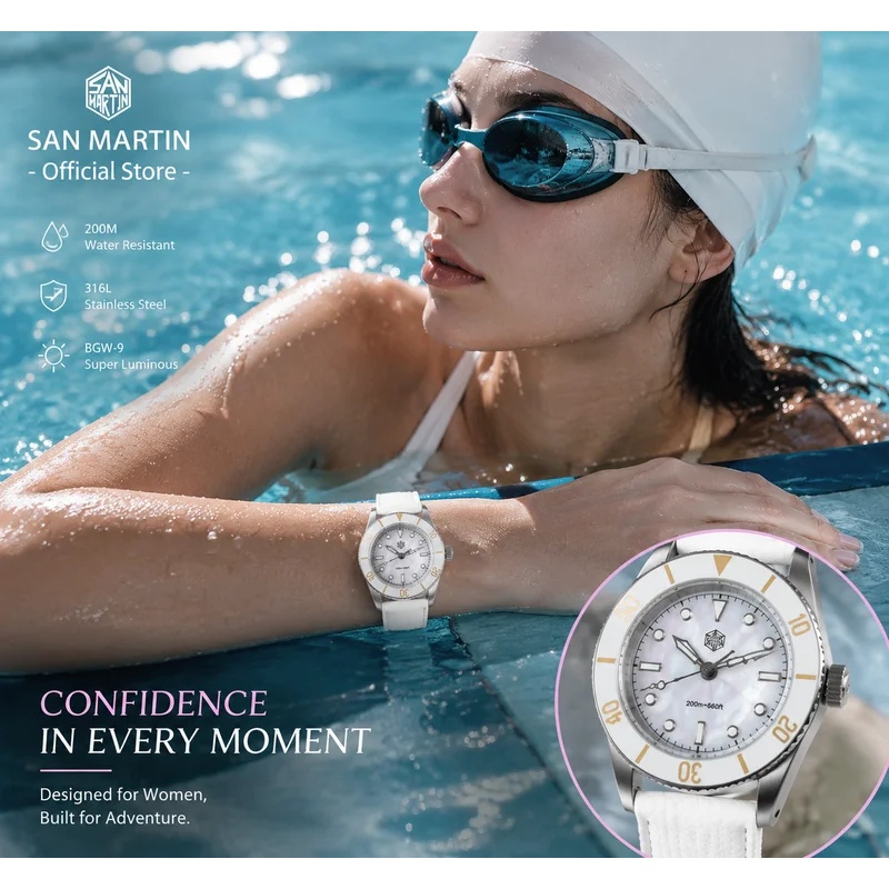 San Martin 32.5mm Women's Quar - Guilloché Dial Watch 评论和价格