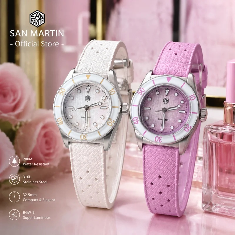 San Martin 32.5mm Women's Quar - Guilloché Dial Watch 评论和价格