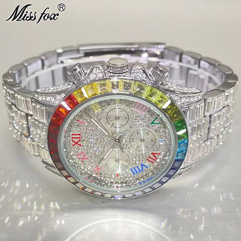 MISSFOX Luxury Iced Watch For  - Luxury Watch Mockup 评论和价格