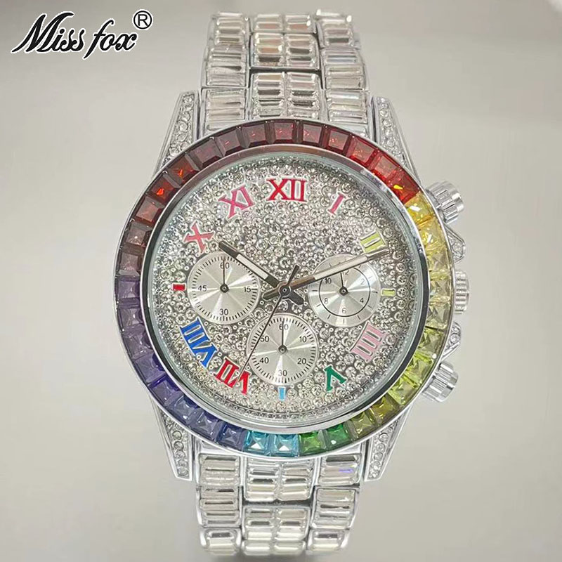 MISSFOX Luxury Iced Watch For  - Luxury Watch Mockup 评论和价格