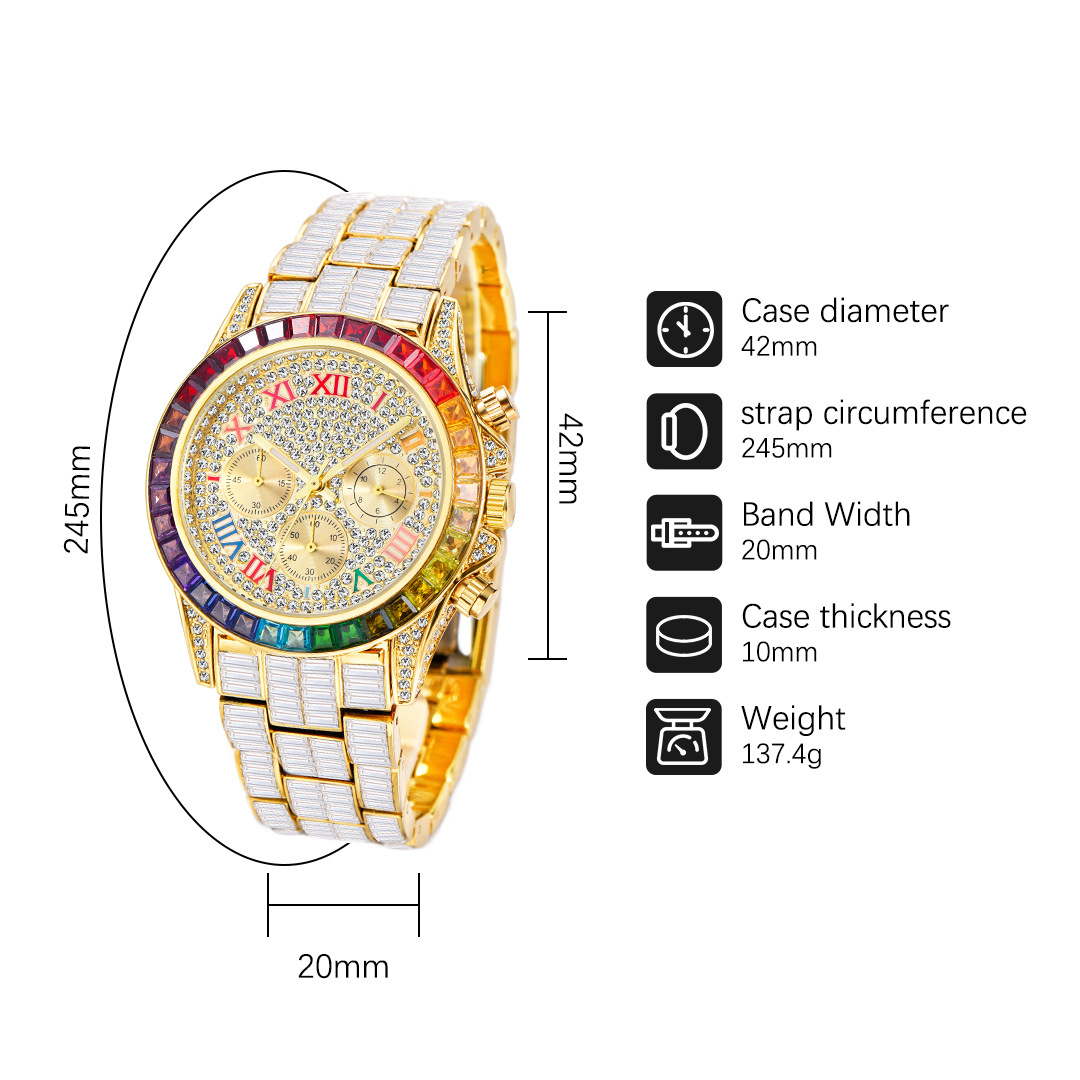 MISSFOX Luxury Iced Watch For  - Luxury Watch Mockup 评论和价格