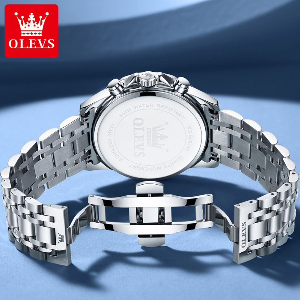 OLEVS 3653 Brand Moon Phase Ca - Luxury Watch Mockup 评论和价格