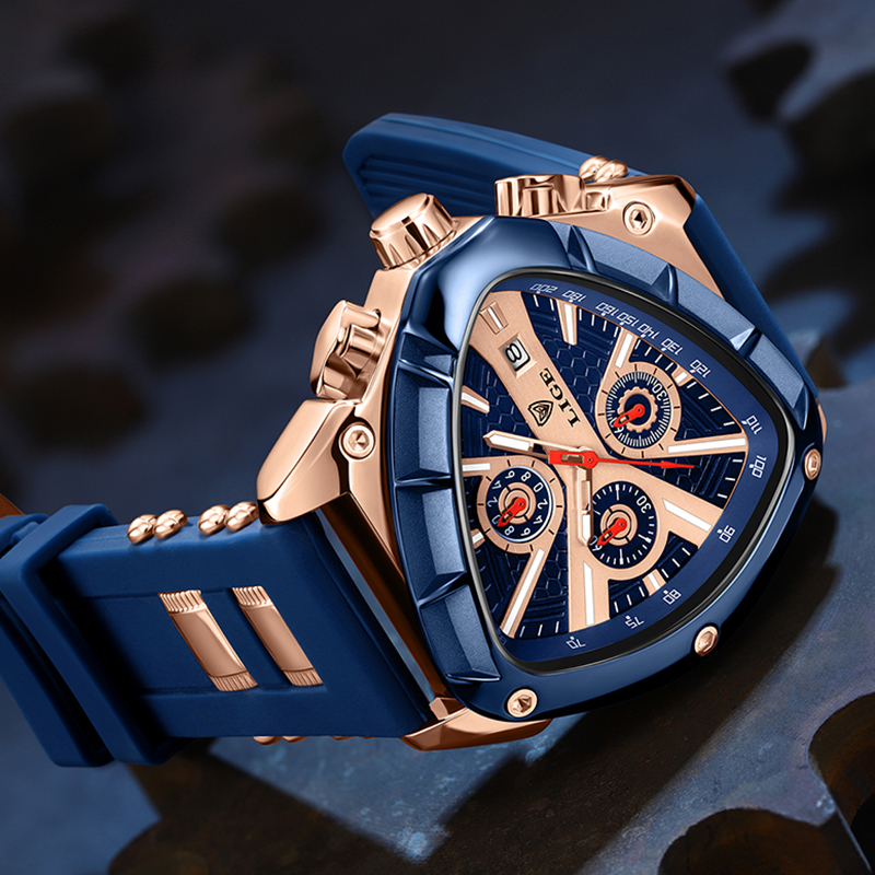 LIGE Luxury Fashion Quartz Man - Watch Triangle Luxury 评论和价格