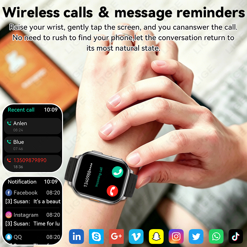 LIGE Camera Smart Watch Men Wo - Luxury Watch Photo 评论和价格