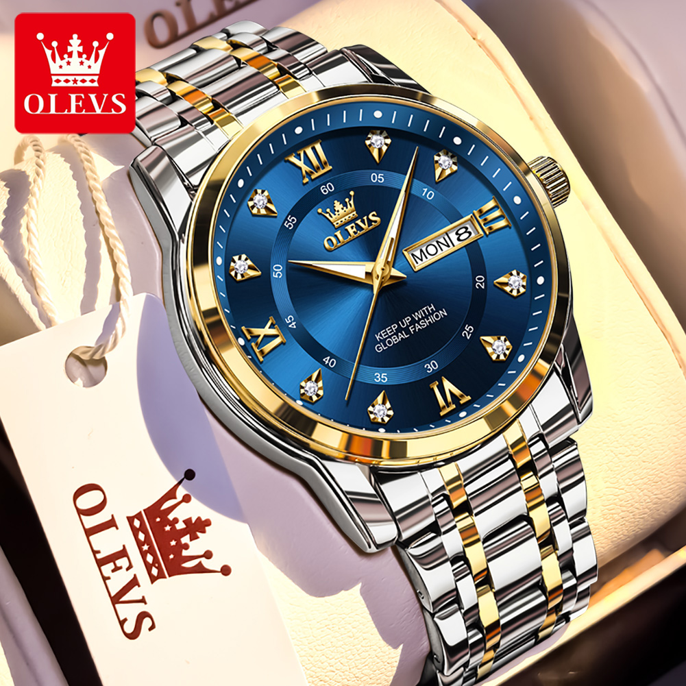 OLEVS Brand Fashion men's watc - Luxury Watch Mockup 评论和价格