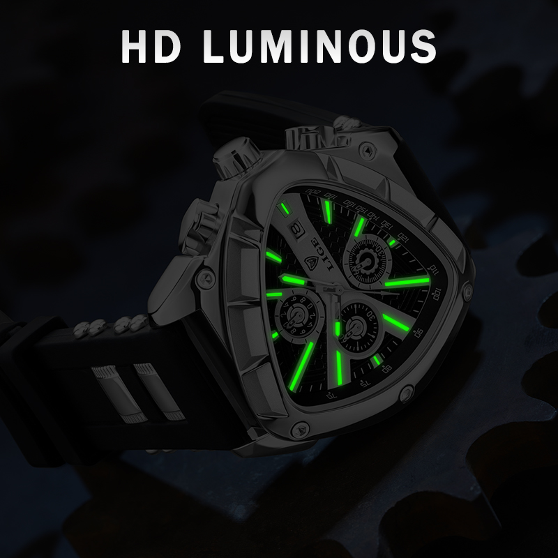 LIGE Fashion Men's Watch Luxur - Watch Triangle Luxury 评论和价格