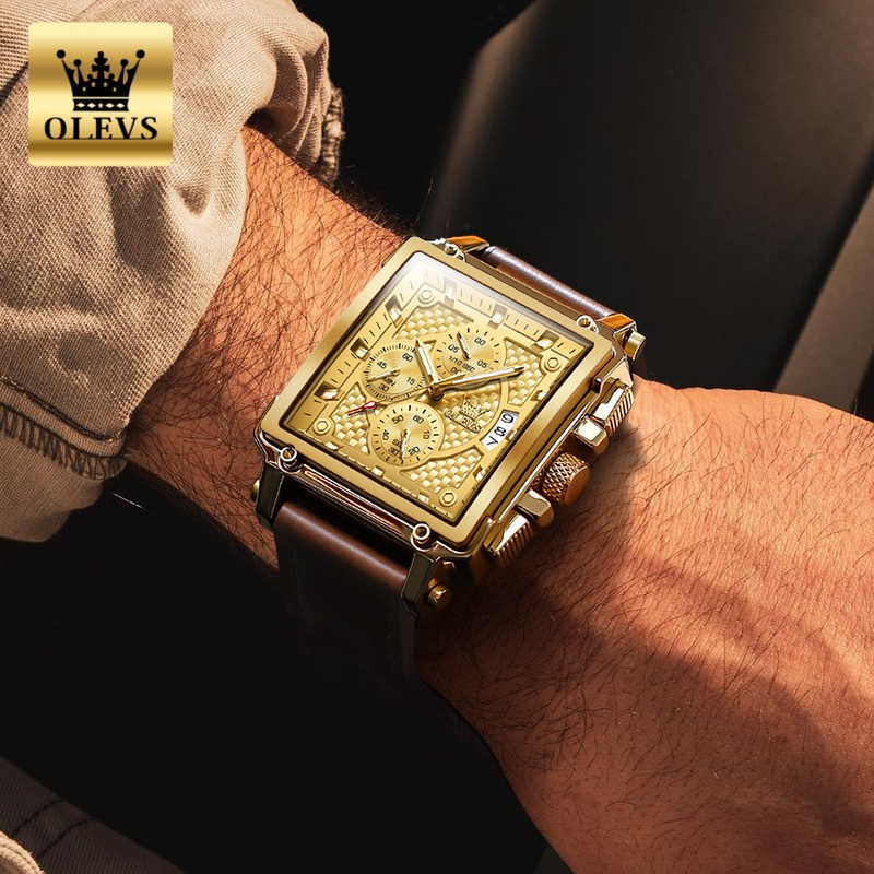 OLEVS Brand Mens Watches Water - Luxury Watch Straps 评论和价格